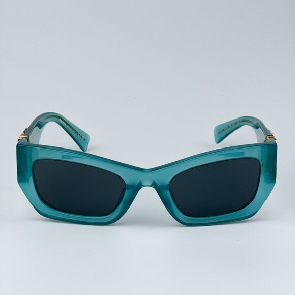 Miu Miu MU09WS 19L09T BRAND NEW Sunglasses Ivy Opal Dark Grey Rectangle Women - Picture 5 of 12